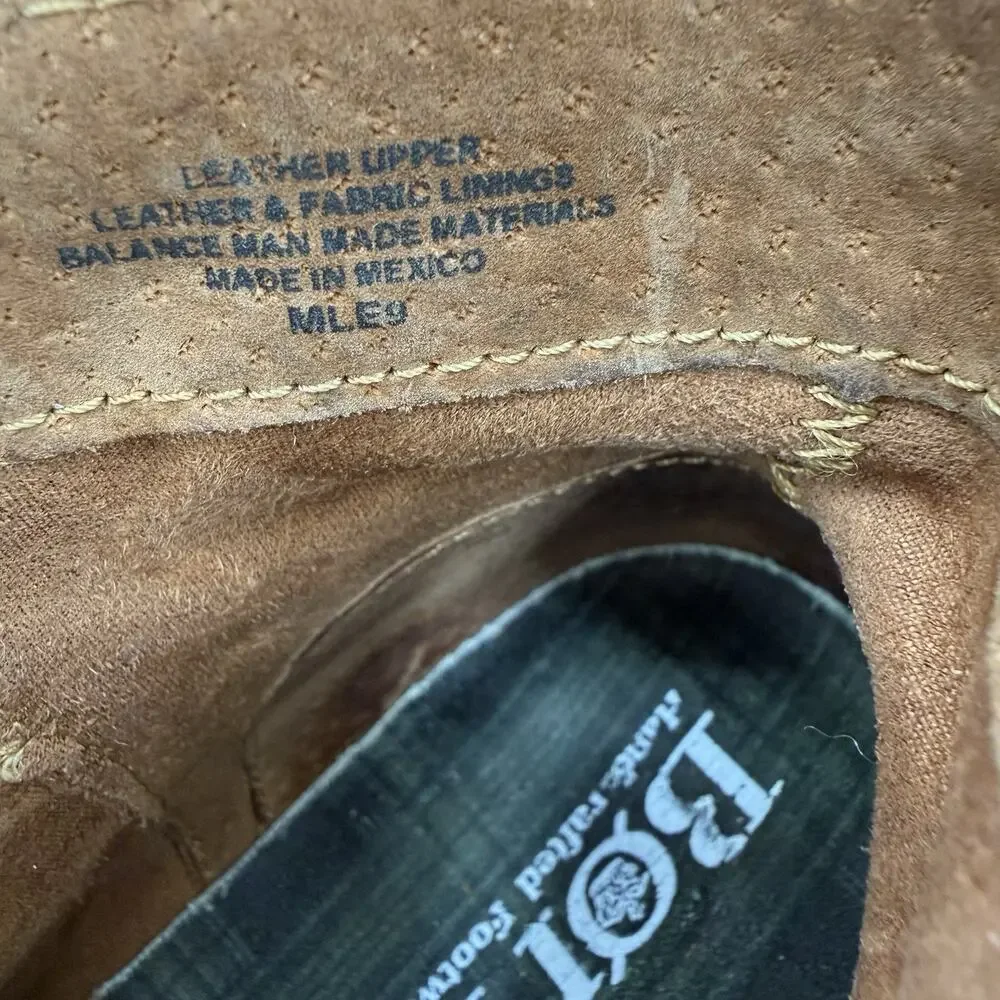 Born Tarkiln Boots Womens 8.5 Brown Distressed Ankle Boot Leather Zip - Picture 9 of 12